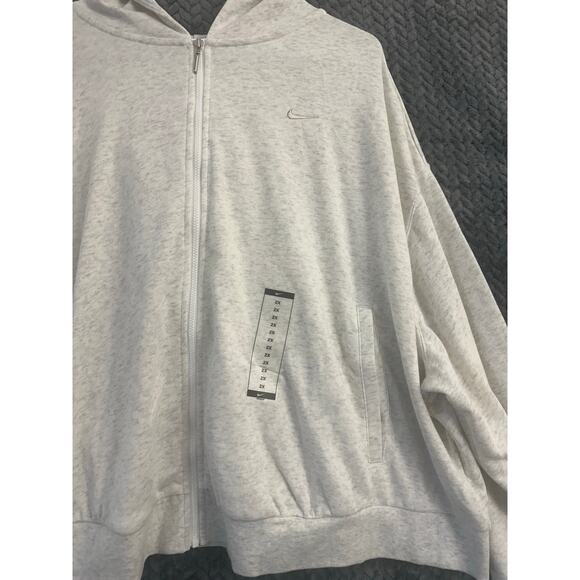 NWT Nike Zip Front Gray Hoodie Sweatshirt Jacket 2X - Picture 2 of 8